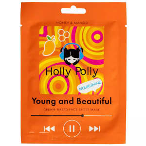 Holly Polly - Тканевая маска для лица Питающая на кремовой основе Young and Beautiful с Медом и Манго22 г