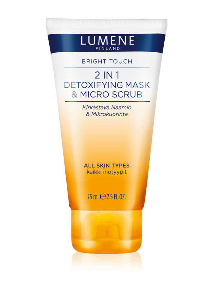 Lumene. Детокс-маска и деликатный скраб Lumene Bright Touch - 75 мл ...