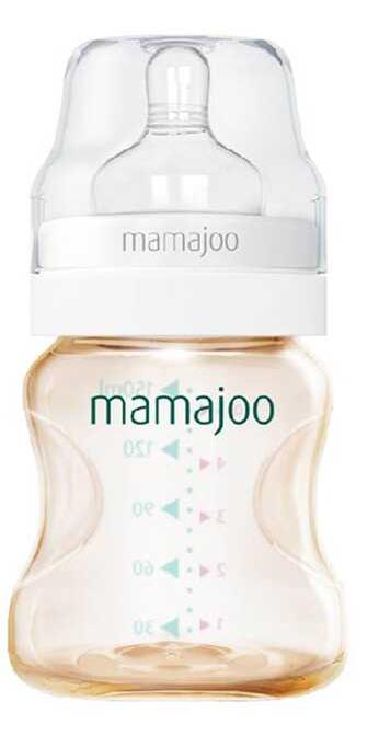 MAMAJOO. Бутылочка для кормления антиколиковая 0+ Gold Feeding Bottle ...