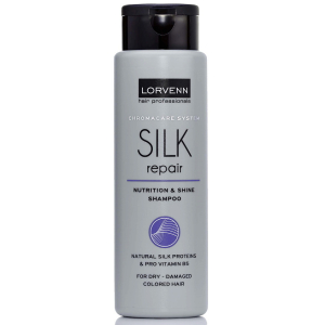 LORVENN - Реструктурирующий шампунь для волос с протеинами шелка Chromacare System Silk Repair300 мл