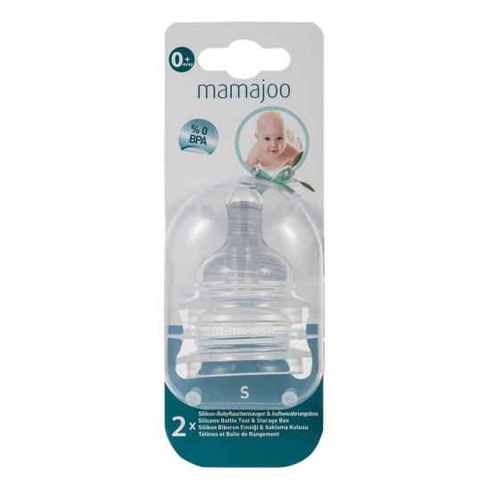 Соска силиконовая для бутылочки 0+ (S) Anti-colic Bottle Teats, 2 шт - 1