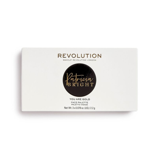 Палетка для макияжа лица: румяна, бронзер, хайлайтер Patricia Bright Face Palette You Are Gold - 5