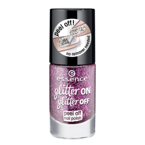 essence - Лак для ногтей с глиттером - Glitter On Glitter Off - т.03 Party queen