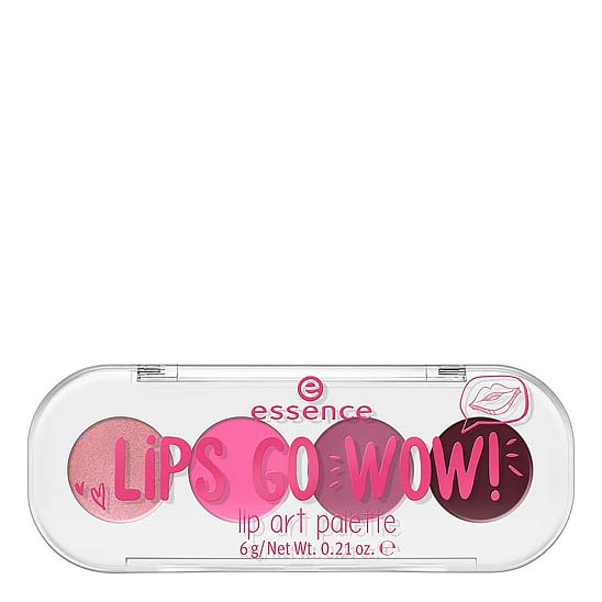 Палетка губных помад 4 в 1 - lips go wow lip art palette, темно-розовые, т.01 - 1