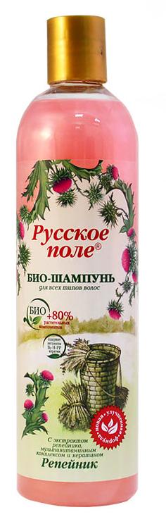 Русское поле. Био-шампунь для всех типов волос Репейник, 400 мл купить ...