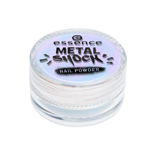Эффектная пудра для ногтей Metal Shock Nail Powder, 02 фиолетовый перламутр - 1