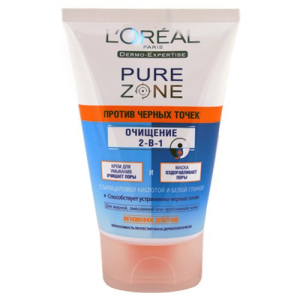 L' Oreal Paris - Pure Zone гель 2 в 1 Против Черных Точек - 100 мл