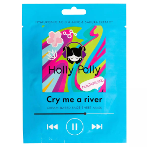 Holly Polly - Тканевая маска для лица Увлажняющая на кремовой основе Cry me a river с Гиалуроновой кислотой, Aлое и экстрактом Cакуры22 г