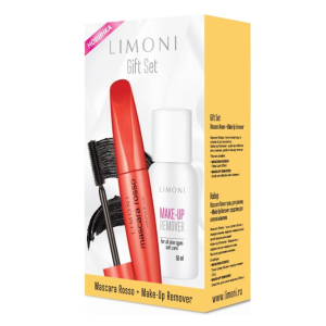 Limoni - Набор gift set (тушь Mascara Rosso + Make-Up Remover Мягкий уход 50мл)