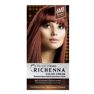 Richenna - Крем-краска для волос с хной - тон 6MB махагон