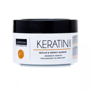 LORVENN - Восстанавливающая маска с кератином для поврежденных окрашенных волос Chromacare System Keratin Vitality Repair & Energy Masque500 мл