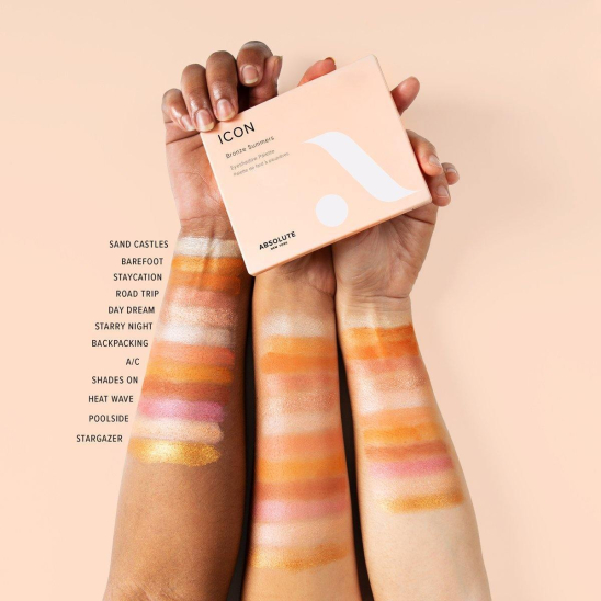 Палетка теней для век Icon Eyeshadow Palette, Bronze Summers - 2