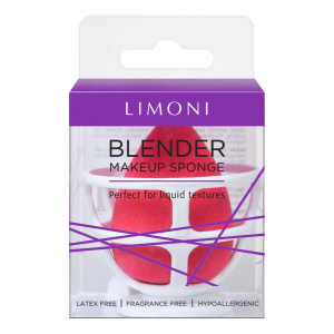 Limoni - Спонж для макияжа в наборе с корзинкой Blender Makeup Sponge Red