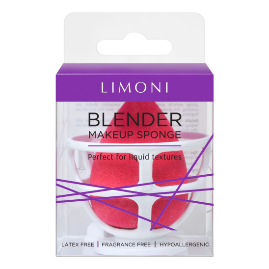 Спонж для макияжа в наборе с корзинкой Blender Makeup Sponge Red - 1