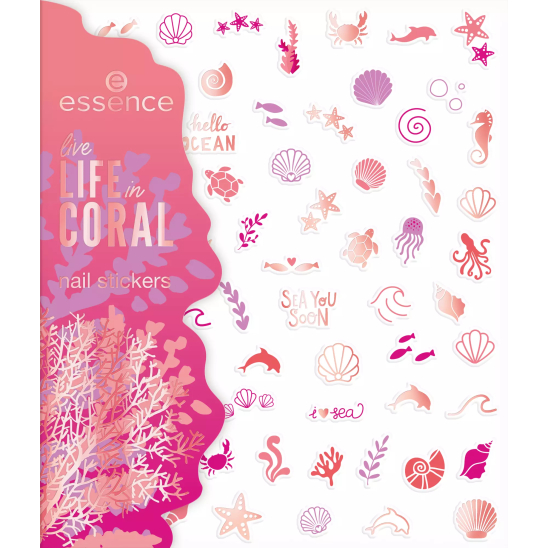 Стикеры для ногтей Live Life in Coral nail stickers - 1