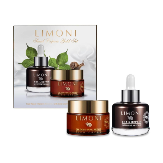Набор Snail Repair Gold Set (крем для лица 24k Gold и сыворотка) - 1