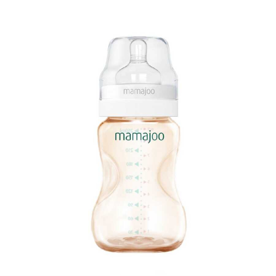 Бутылочка для кормления антиколиковая 6+ Gold Feeding Bottle, 250 мл - 1