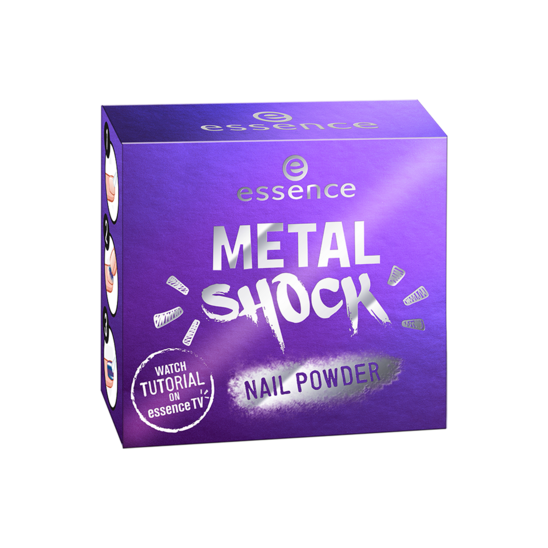 Эффектная пудра для ногтей Metal Shock Nail Powder, 02 фиолетовый перламутр - 2