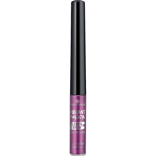 Гелевая тушь для бровей и ресниц - vibrant shock lash & brow gel mascara, фиолетовый металлик, т.04 - 1
