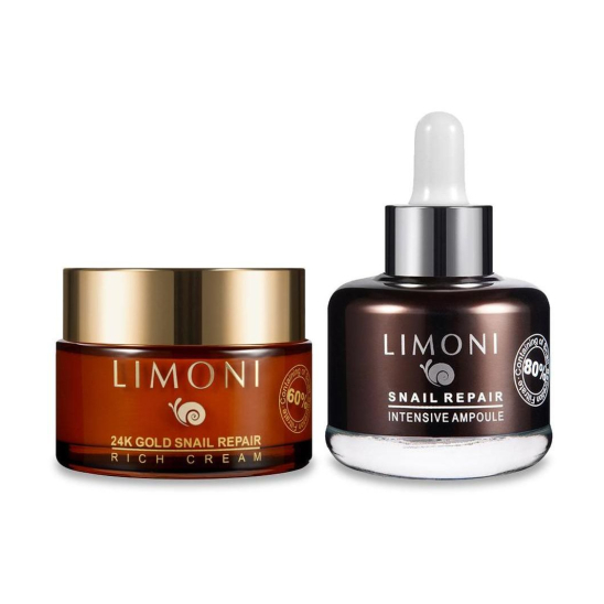 Набор Snail Repair Gold Set (крем для лица 24k Gold и сыворотка) - 2