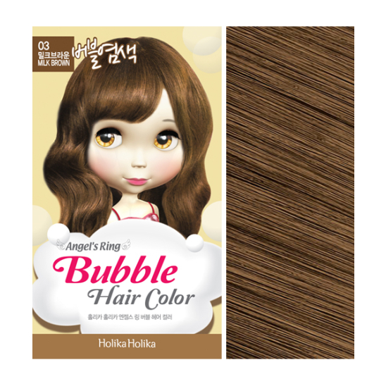 Пенка-краска для волос Angel`s Ring Bubble Hair Color - 03 Milk Brown - 1