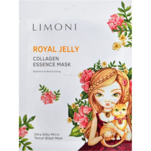 Limoni - Маска для лица питатательная с пчелиным маточным молочком и коллагеном Royal Jelly Collagen Essence Mask25 г