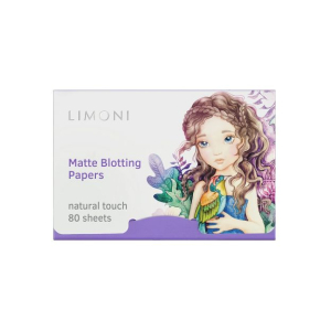 Limoni - Салфетки матирующие для лица Matte Blotting Papers Lilac, 80 шт