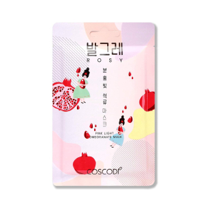 COSCODI - Тканевая маска Rosy pink light pomegranate mask sheet