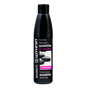 Shungite - Густой черный шампунь «Для жирных волос», 330 мл