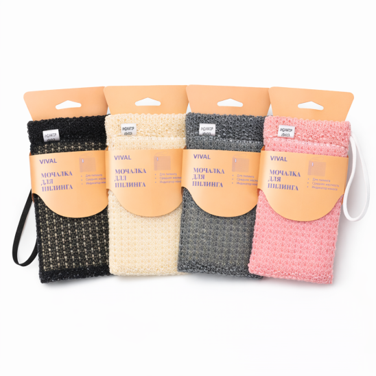 Мочалка брикет для пилинга с индикатором износа, цвет в ассортименте - 3