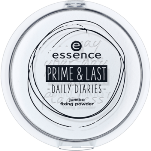 essence - Prime & last daily diaries - фиксирующая пудра в макси-формате - jumbo fixing powder - 01 may your day be flawless!
