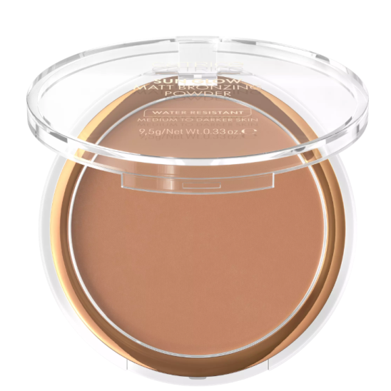 Пудра компактная Sun Glow Matt Bronzing Powder с эффектом загара матирующая, 035 Universal Bronze - 3