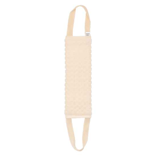 Мочалка длинная рельефная с ручками, белый - 1