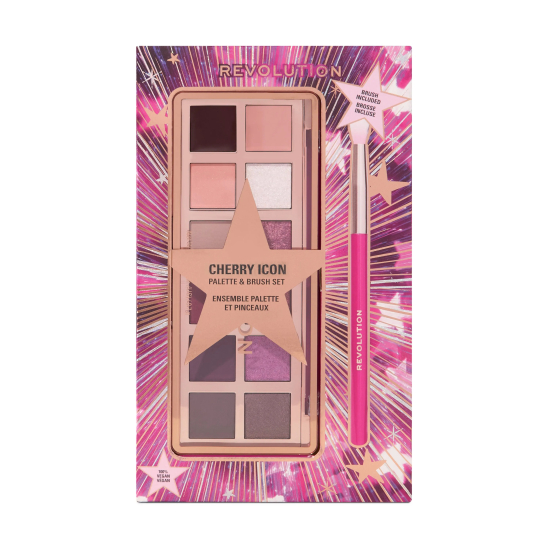 Подарочный набор Cherry Icon Palette & Brush Set - 1
