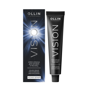 Ollin Professional - Крем-краска для бровей и ресниц Иссиня-черный20 мл