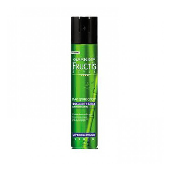Лак для волос Фиксация и блеск экстрасильной фиксации Бамбук Fructis Style - 250 мл - 1