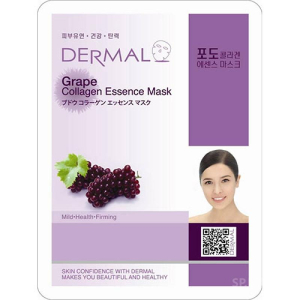 Dermal - Тканевая маска Grape Collagen Essence Mask, виноград и коллаген. 23 мл