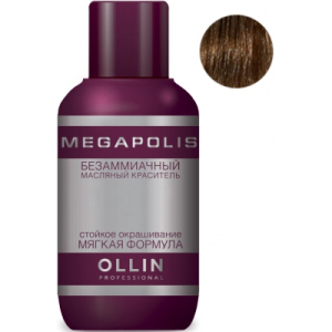 Ollin Professional - Ollin Megapolis - 7/77 русый интенсивно-коричневый 3*50мл - Безаммиачный масляный краситель для волос
