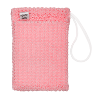 Мочалка брикет для пилинга с индикатором износа, розовый