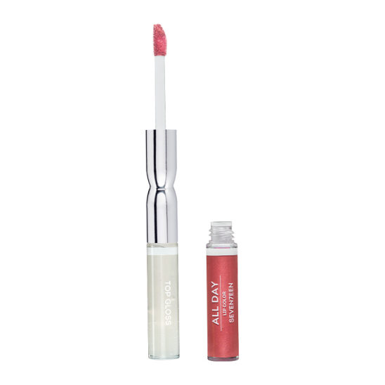 Жидкая стойкая помада-блеск All day lip color & top gloss, 86 Персиковый металлик - 2