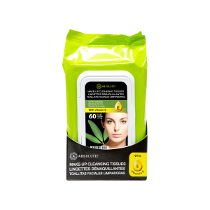 Absolute New York - Влажные салфетки для удаления макияжа Absolute! MakeUp Cleansing Tissue 60 шт. Green Tea