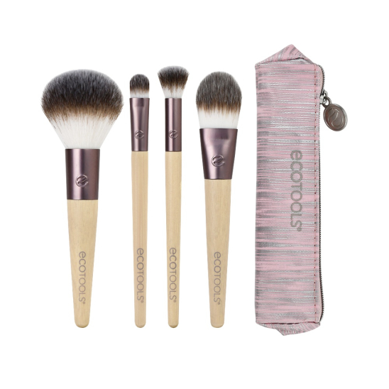 Набор из кистей для макияжа и косметички Holiday shine essentials travel kit - 4