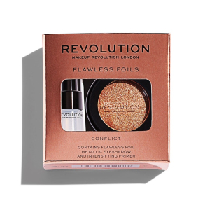 Makeup Revolution - Праймер + тени для век Flawless Foils, Conflict