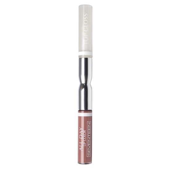 Жидкая стойкая помада-блеск All day lip color & top gloss, 32 Золотисто-каштановый - 1