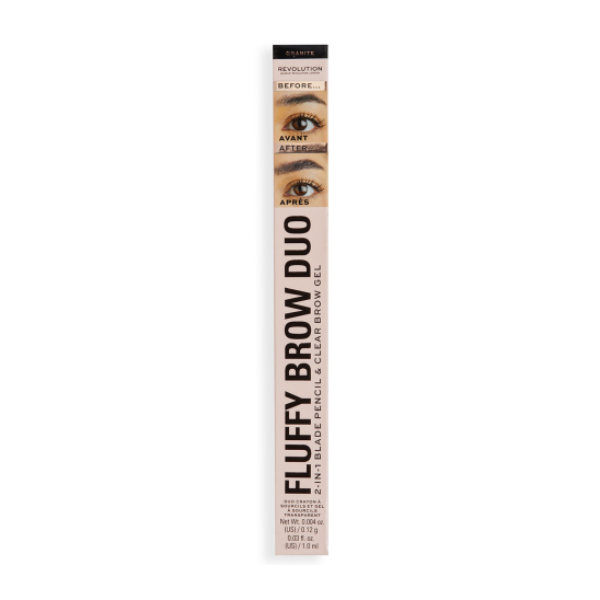 Контурный карандаш для бровей и гель для фиксации Eyebrow pencil Fluffy Brow Filter Duo, Granite - 4
