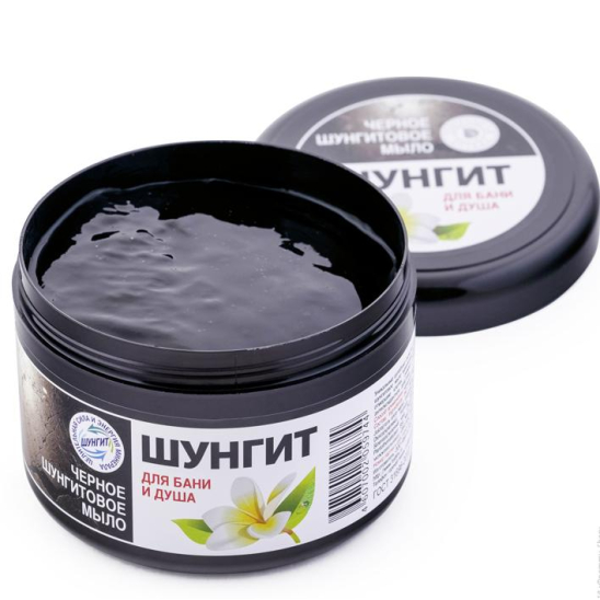 Густое чёрное шунгитовое мыло, 500 г - 2