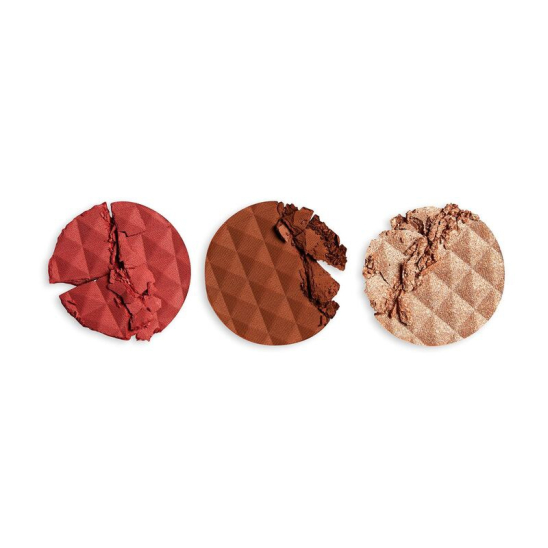 Палетка для макияжа лица: румяна, бронзер, хайлайтер Patricia Bright Face Palette You Are Gold - 4