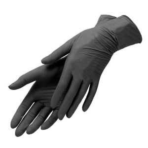 Wella - Перчатки одноразовые черные без талька М - 1 уп