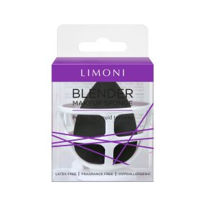Limoni - Спонж для макияжа в наборе с корзинкой Blender Makeup Sponge Black