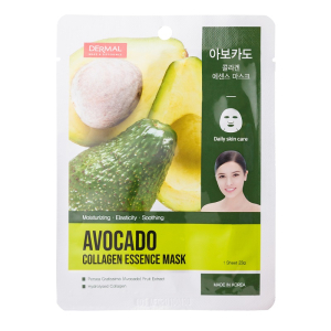 Dermal - Тканевая маска Avocado Collagen Essence Mask, авокадо и коллаген23 г